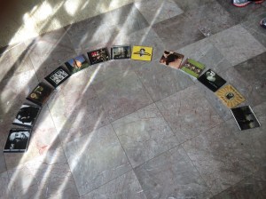 Left to right in chronological order, separated by Pittsburgh years and Atlanta years, starting with "Bring the Family." 